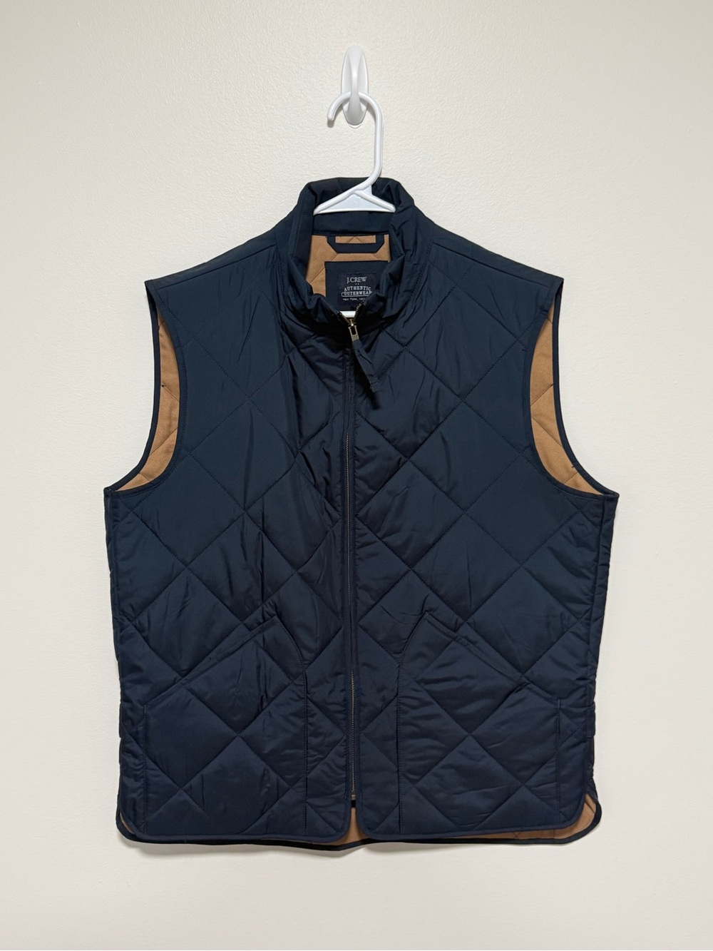 J.Crew Men’s Medium Quilted Vest Navy Authentic Outerwear